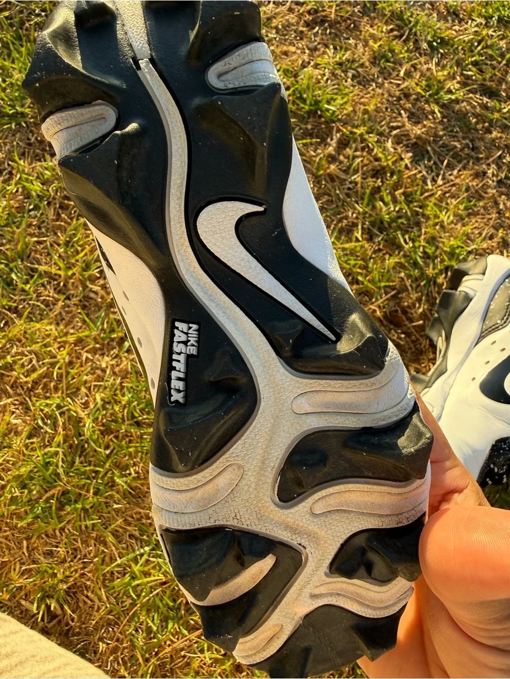 Nike Kids White and Black Turf/Field Sneakers